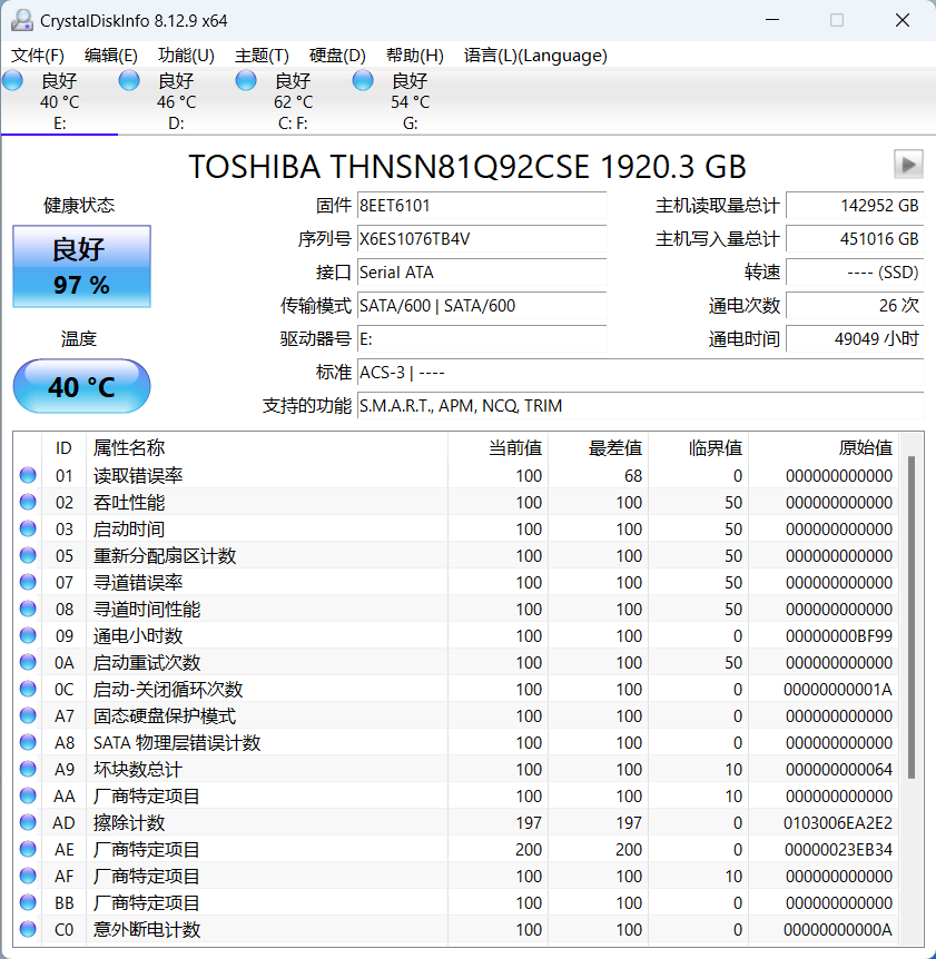东芝SSD