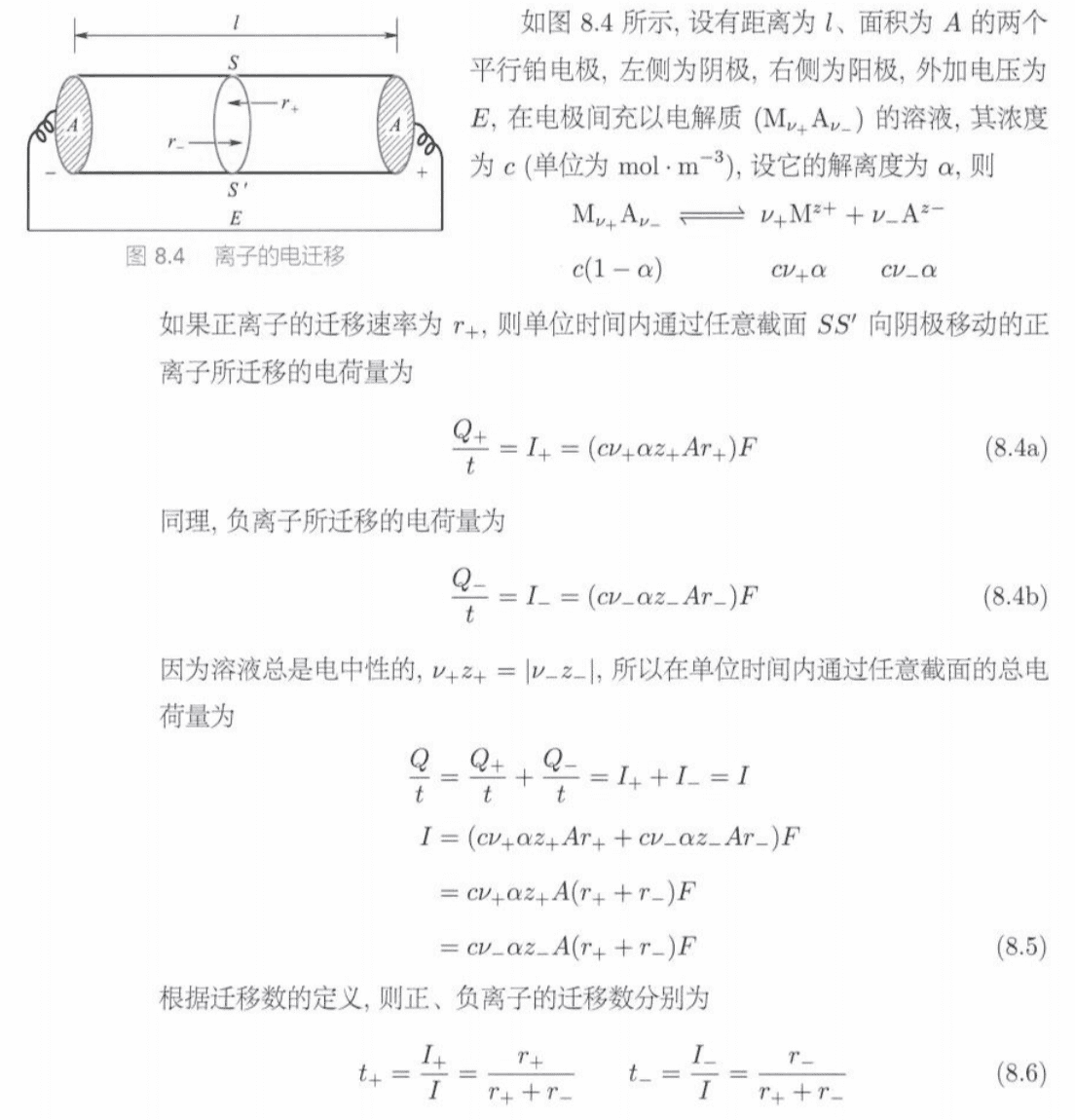 8.2 离子迁移数的推导